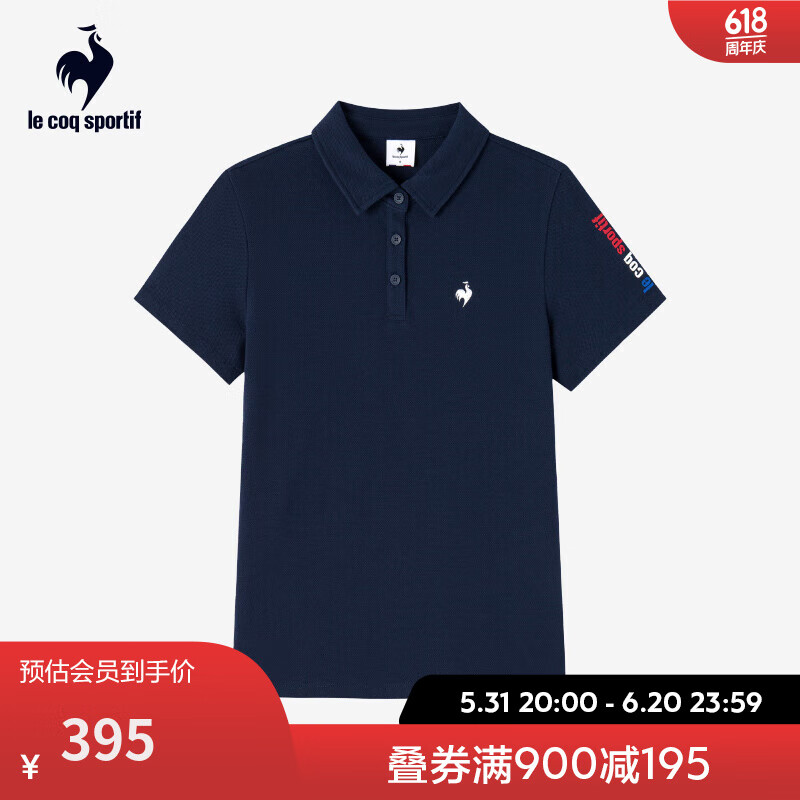 乐卡克【新品】法国公鸡2024夏季新款女款短袖POLO L242WCNA1111 藏青色 XL