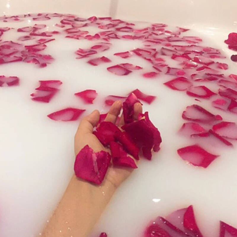 37件牛奶玫瑰套餐泡澡花瓣牛奶泡泡浴玫瑰 洗澡用的浴奶女士专用浴盐