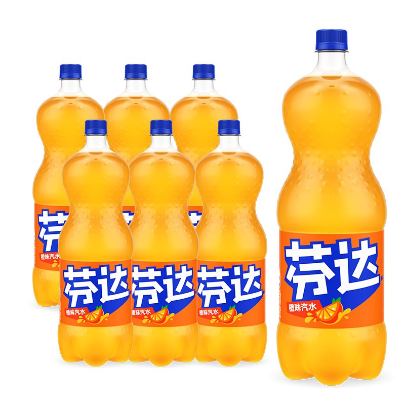 Fanta 芬达 可口可乐（Coca-Cola）芬达 Fanta 橙味 汽水 碳酸饮料 2L*6瓶 整箱装