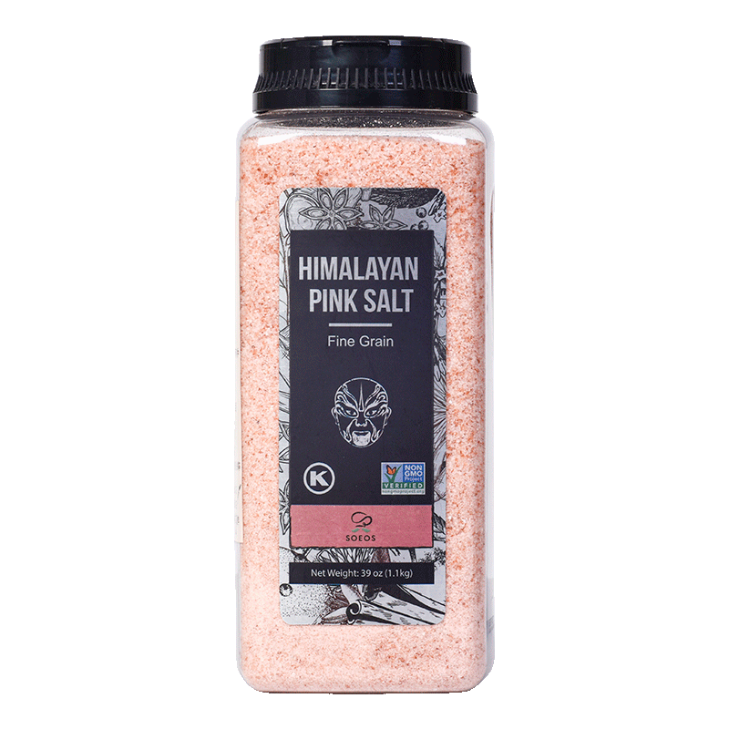 SOEOS玫瑰鹽1100g 細鹽粉鹽礦鹽 天然不加碘 喜馬拉雅進口家用食用鹽 玫瑰細鹽1.1kg