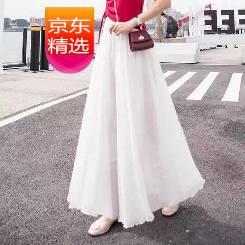 160身高半身裙长度表,半身裙长度 白色裙子【高品质雪纺 内里】 m 裙长85cm 身高155-160