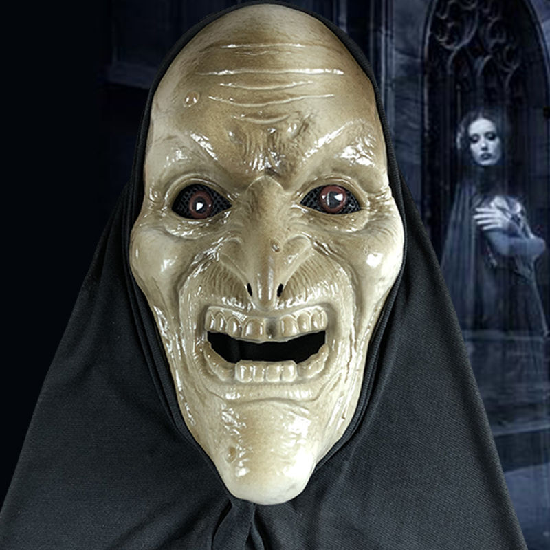 节面具男女款恐怖吓人头套全脸面具化妆舞会舞台表演cos道具 巫婆头套