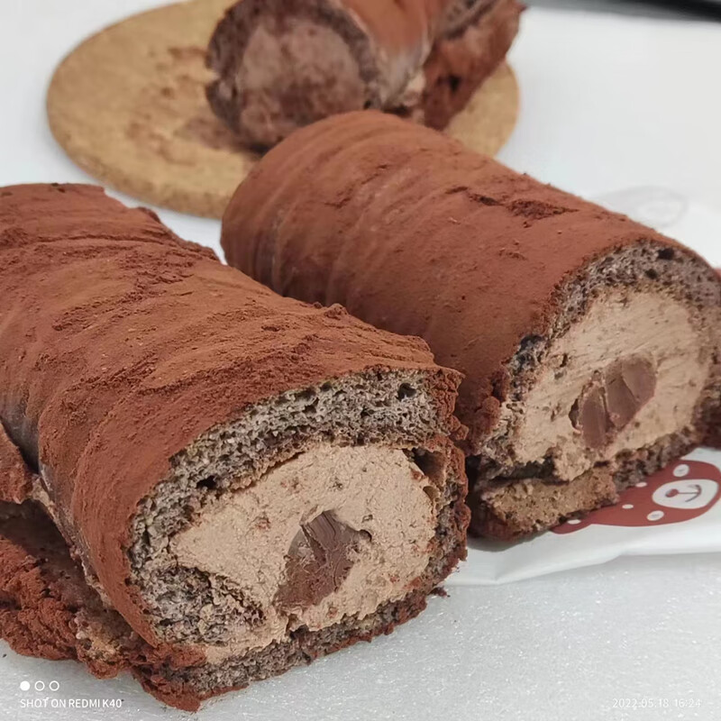 朝乾(dtfoodie) 生酮蛋糕魔芋巧克力脏脏蛋糕卷无蔗糖低碳水健身饱腹