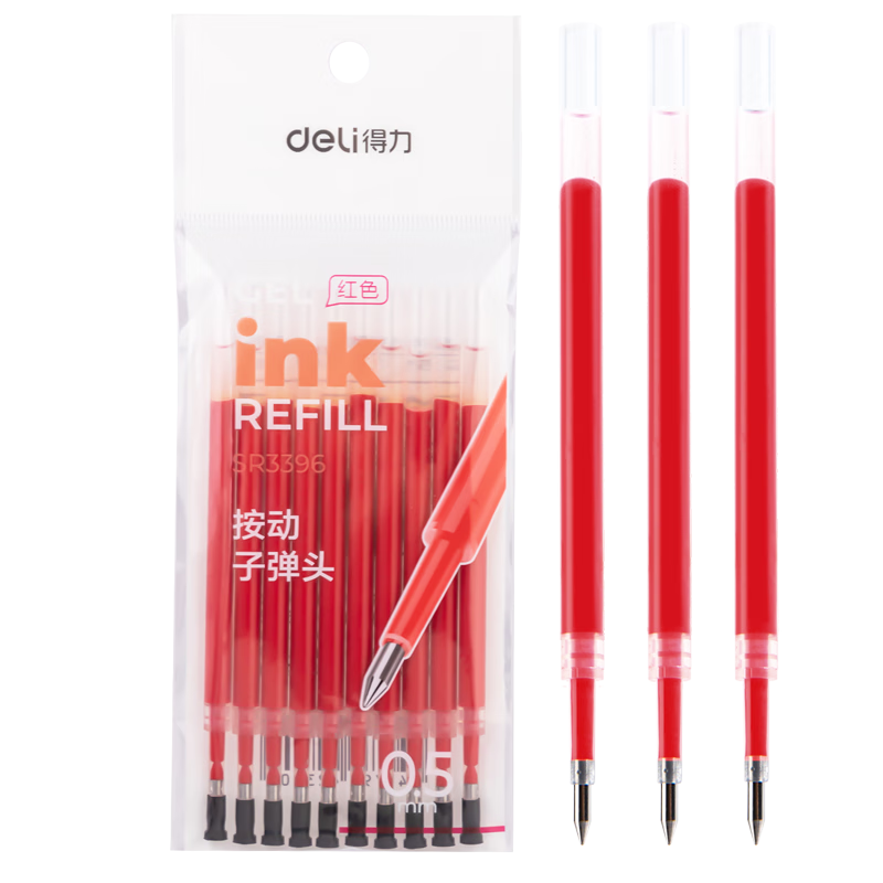 ������deli��0.5mm��ɫ�ӵ�ͷ������о ѧ�����Աʽ�ʦ˳�������о S01/S08/1008/K35���� ��ɫ10֧/��SR3396