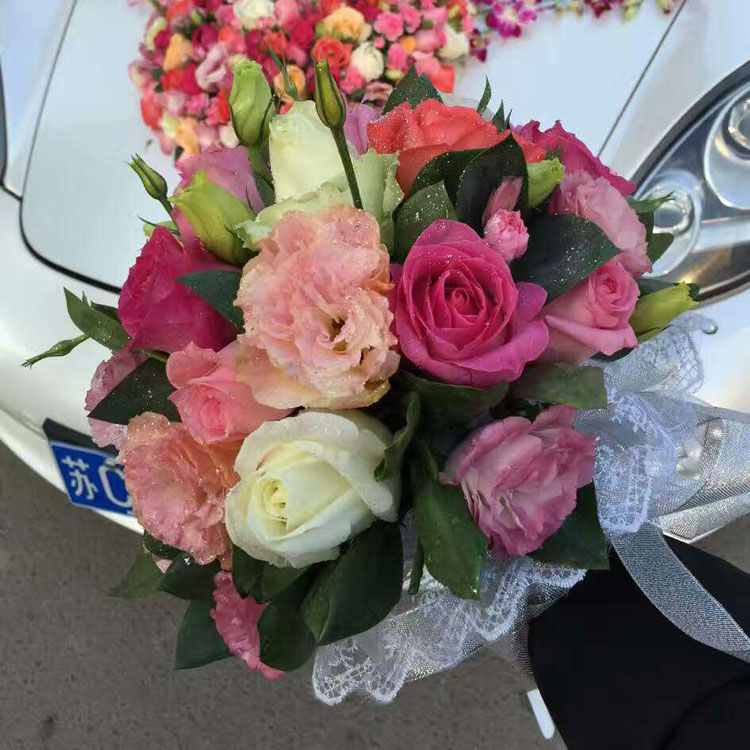 络咚棠**上新手捧花托底座花托手捧花泥托纱托边带泥花托新娘手捧花