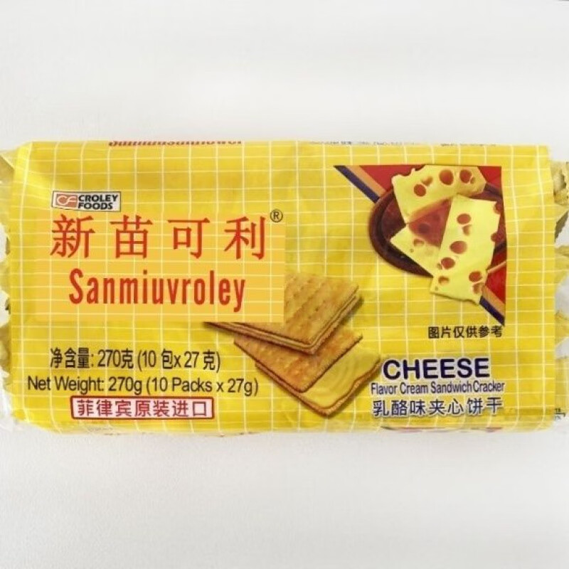 新苗可利 SANMIUVROLEY菲律宾原装进口新苗可利夹心饼干芒果柠檬 奶酪味 1包