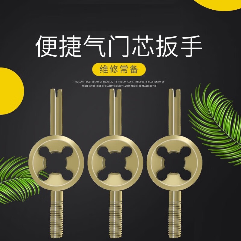 自行车气门芯扳手多功能气门嘴气针汽车摩托车轮胎美嘴气嘴扳手轮胎内胎工具扳手 气门板手【10个】+10条气门芯管