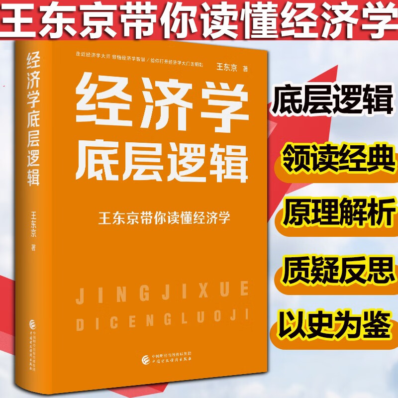经济学底层逻辑 王东京著 经济学通俗讲义 经济学思想精华 基础概念 重要原则 规律和模型 案例和数据分析