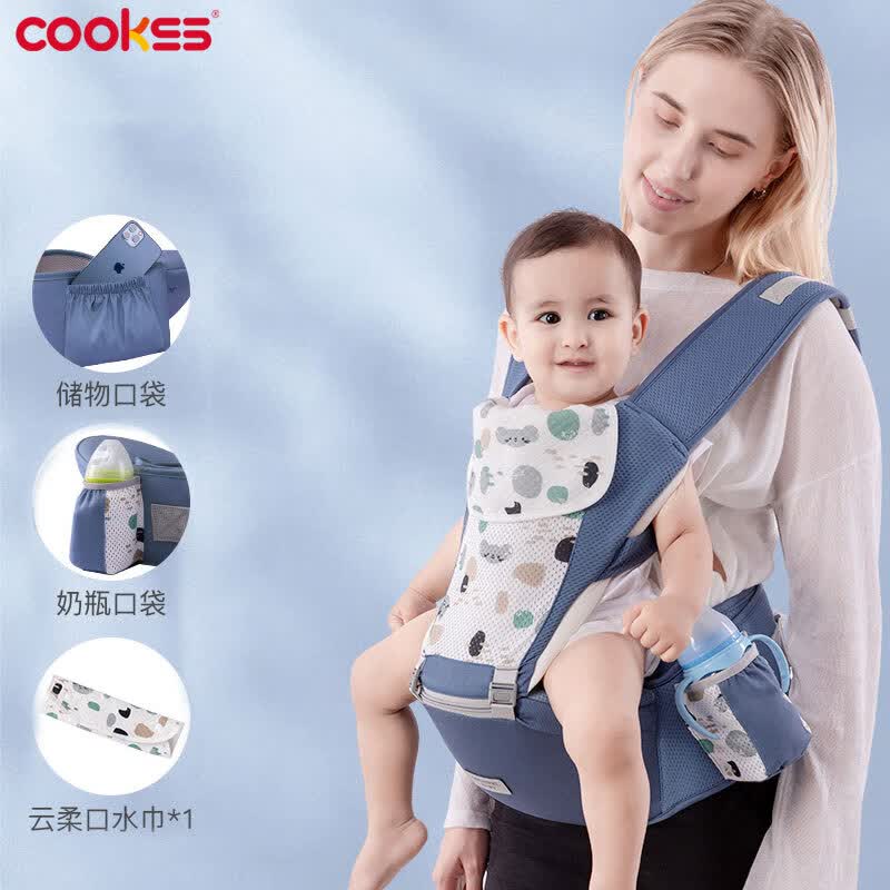 COOKSS 婴儿背带腰凳抱娃神器多功能前抱式宝宝减震硅胶防滑坐凳前后用怎么样,好用不?