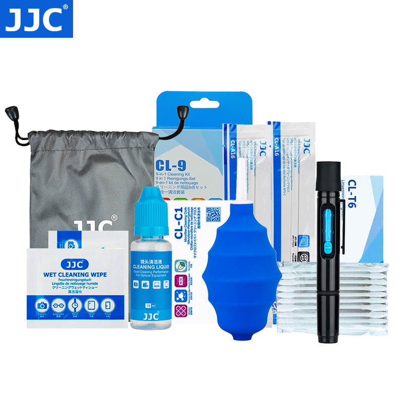 JJC 相机清洁套装适用于尼康佳能索尼富士微单反 清洗镜头笔纸镜头布屏幕清洁气吹清理液传感器清洁棒