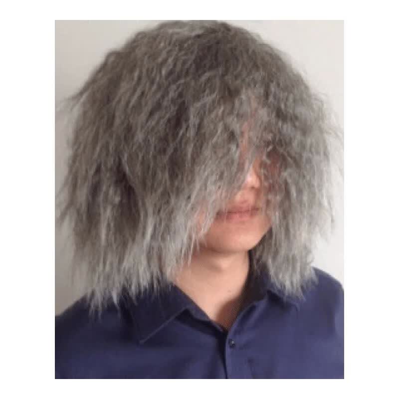 天使丝丝化妆舞会头套 女爆炸头 老年乞丐假发 花白假发 男士舞台演出