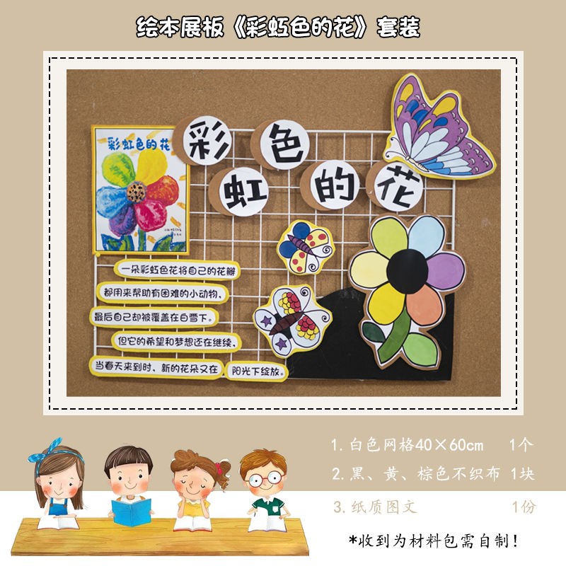 幼儿园环创材料主题绘本故事展板墙面装饰区角手工教室环境布置 故事