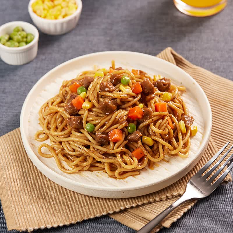 闪味意大利面条330g番茄牛肉酱儿童早餐微波炉加热即食西餐速食面 牛肉意面330g(番茄1+黑椒1)