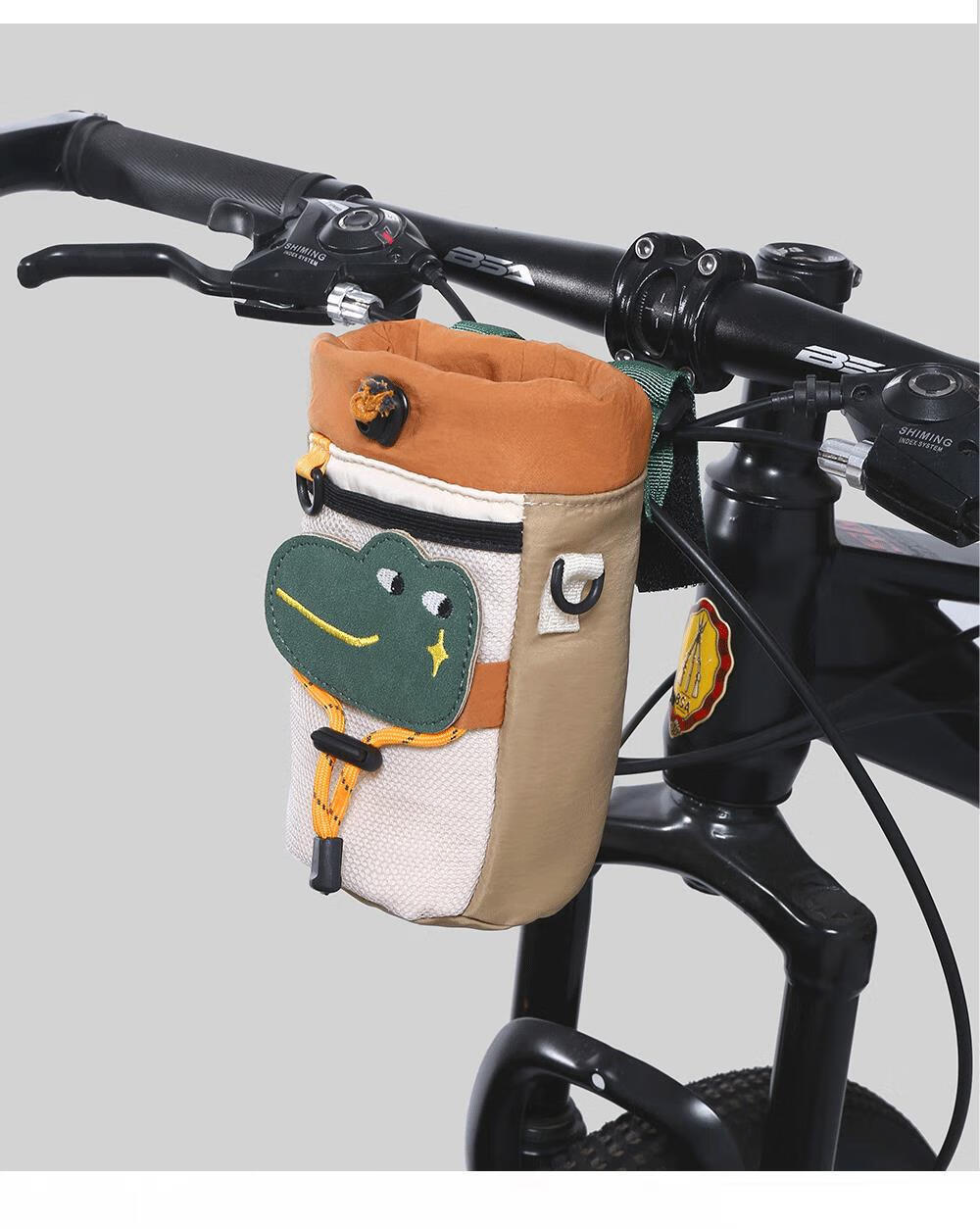 可爱小狗公路车包自行车前梁包车把水杯水壶包山地车头骑行挂包 绿色