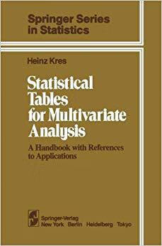 预订 Statistical Tables for Multivariate Analysis