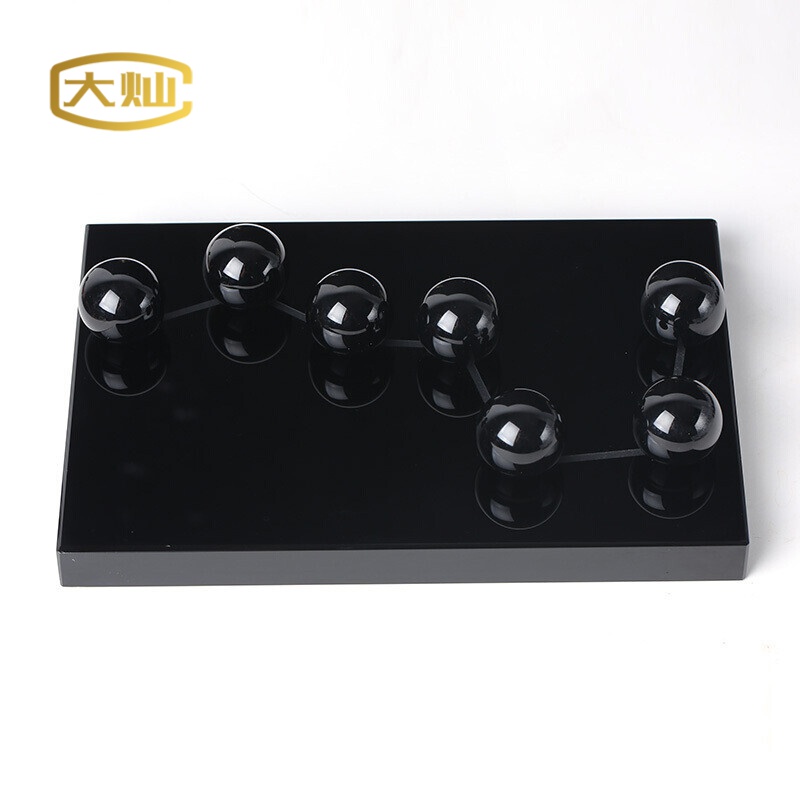 大灿 黑曜石貔貅葫芦圆球北斗七星阵摆件家居摆设吉祥物生日礼物 葫芦