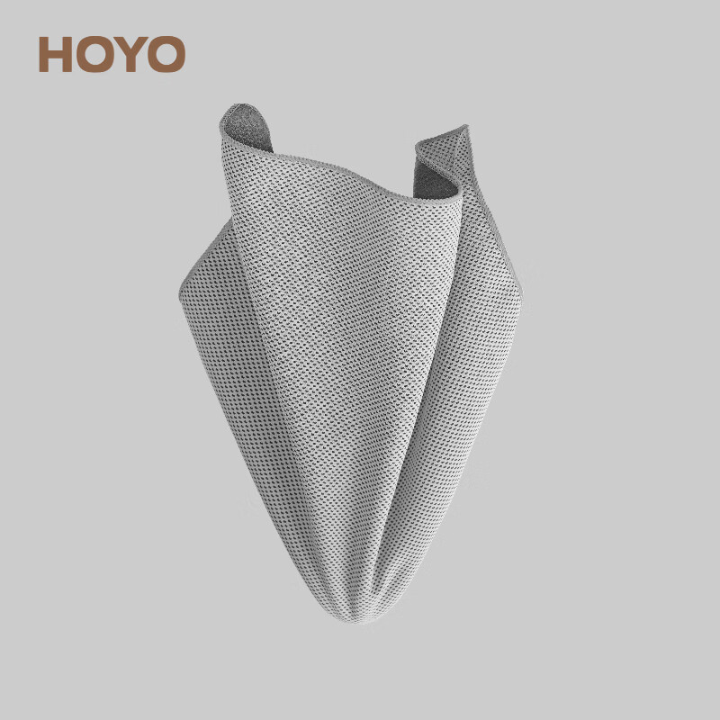 hoyo冷感运动毛巾速干健身跑步擦汗巾冰感吸汗军训运动毛巾 灰色