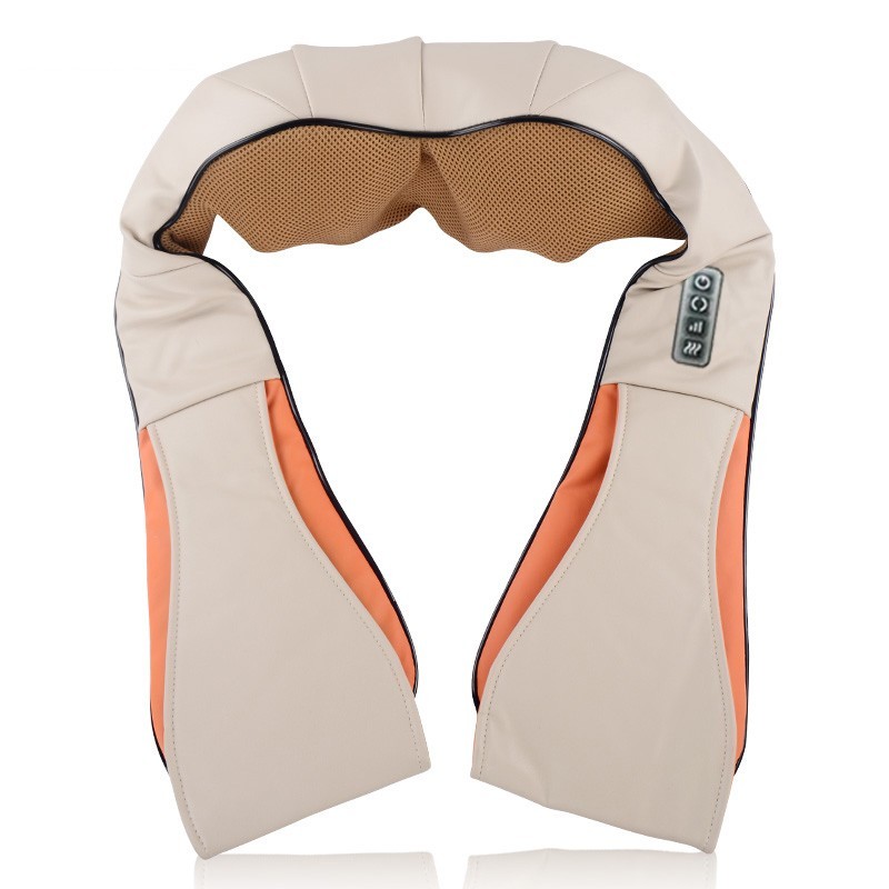 jd健康3d颈椎后背按摩器颈部披肩电动便携式揉捏腰理疗仪 车用家用多