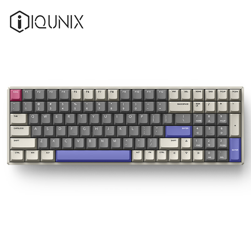 IQUNIX F97未知数 机械键盘 三模热插拔客制化键盘 无线蓝牙游戏键盘 铝合金100键电脑键盘 TTC金粉轴无光版