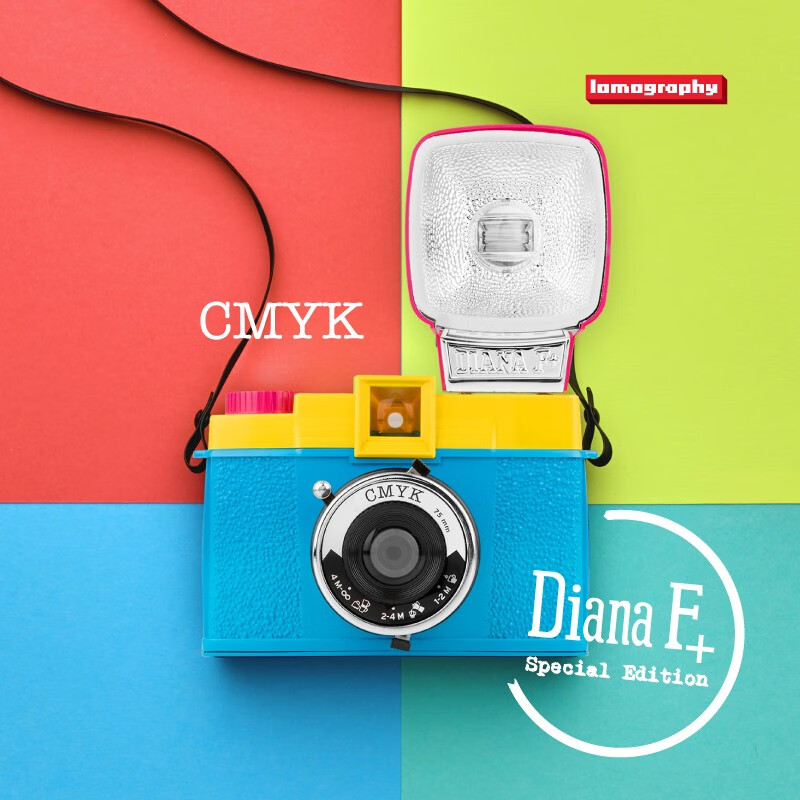 LOMOGRAPHY【经典回归】Lomography乐魔 Diana 戴安娜 F+ 胶片相机连闪光灯 120 CMYK 