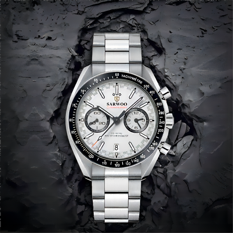 商沃(sarwoo)时尚多功能全自动机械表6针大表盘男士腕表防水夜光运动