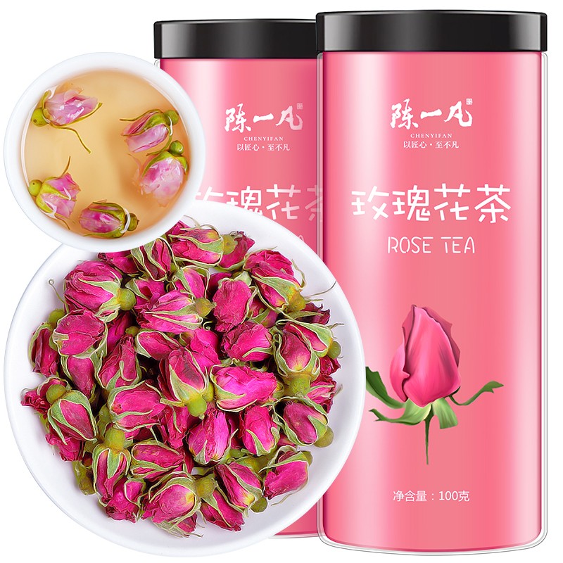 玫瑰花茶  山东平阴重瓣红玫瑰花茶泡水喝的花茶养生茶可搭配枸杞菊花