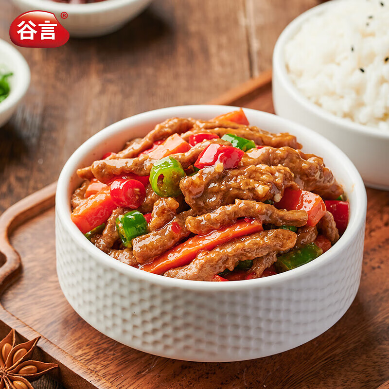 谷言小碗菜双椒牛柳料理包盖浇饭 小碗菜双椒牛柳180g*10袋