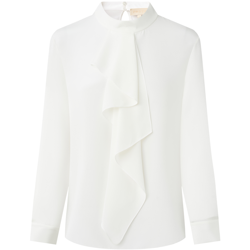 PORTS宝姿秋冬新品女装长袖衬衫LM9B011NWT008 奶白色 XS (2)