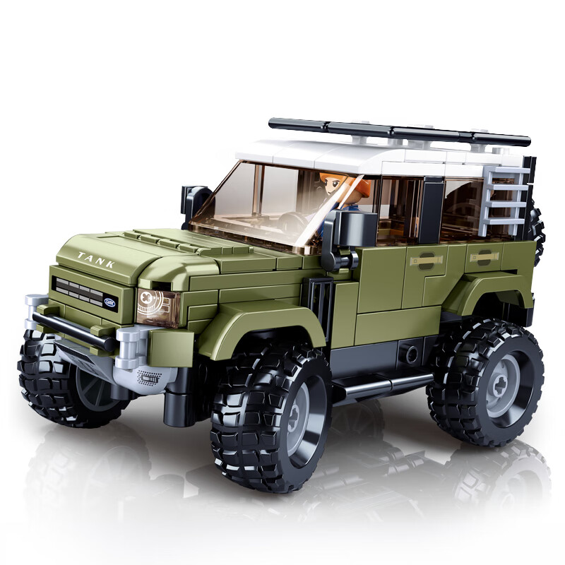 乐高天积木拼装玩具男孩子卫士儿童智力小颗粒越野车汽车 新款orv卫士