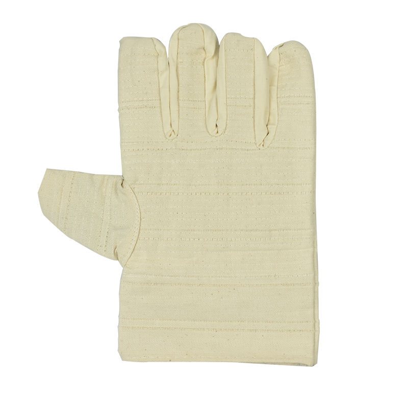 直贡 全新帆布手套劳保手套三层加绒加厚耐磨38道线全衬厂家批发 10双