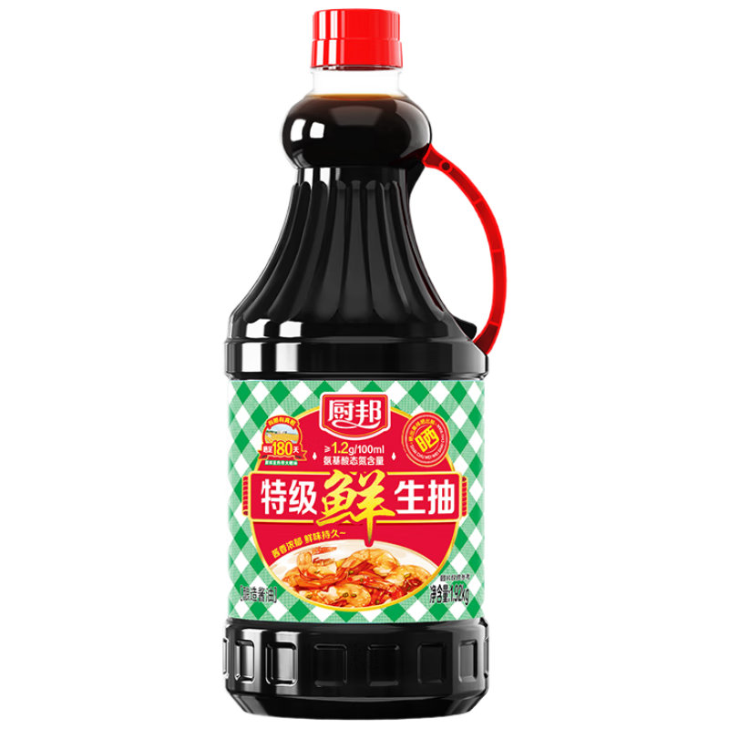 厨邦酱油 鲜生抽系列 美味鲜酱油 生抽1.92kg【特级】高鲜生抽