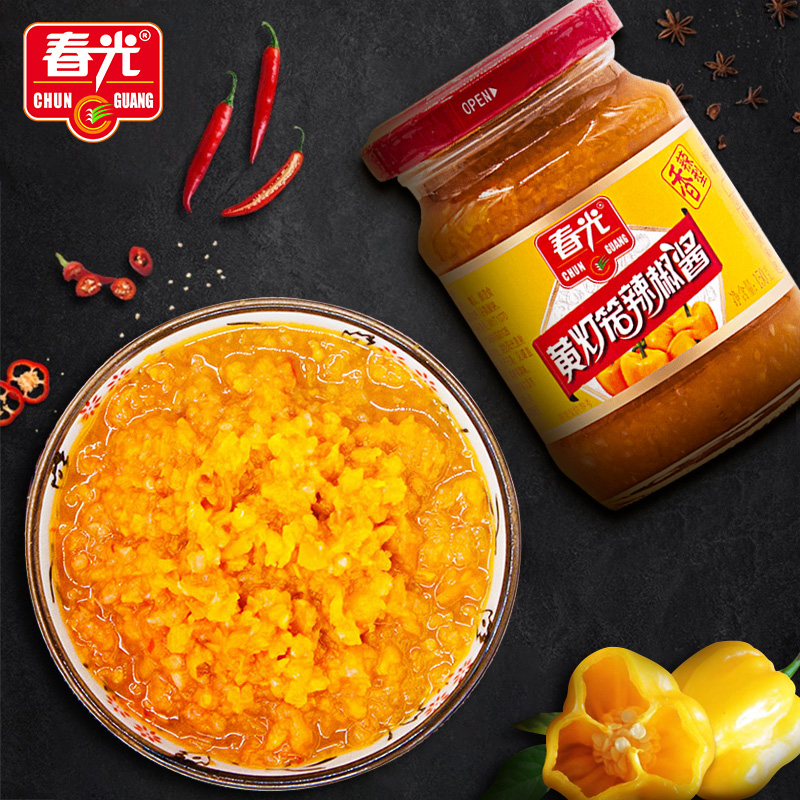 春光食品 海南特产香辣型黄灯笼辣椒酱150g 0脂拌面酱酸汤肥牛黄椒酱 图 3