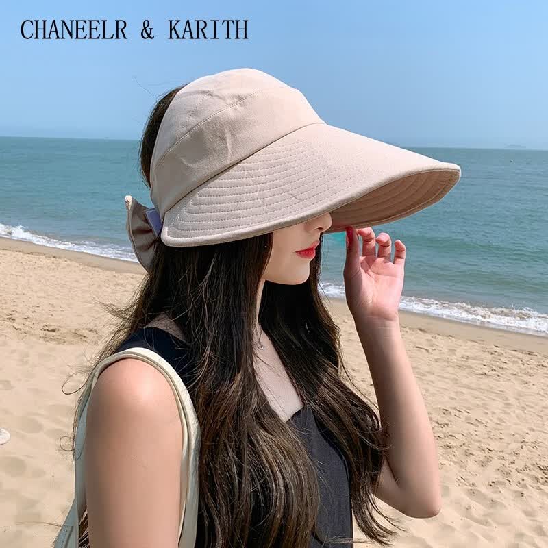 CHANEELR & KARITH防晒帽遮阳帽子女2026新款户外休闲遮阳防晒防紫外线百搭款太阳帽 卡其