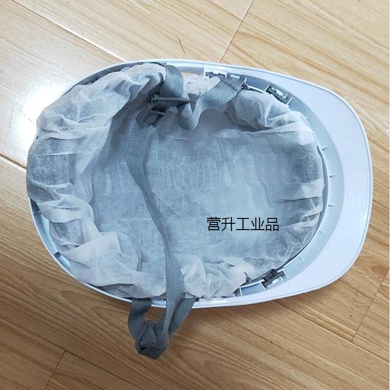 一次性安全帽内衬蓝色固定式无纺布吸汗透气头盔内胆卫生帽头套白