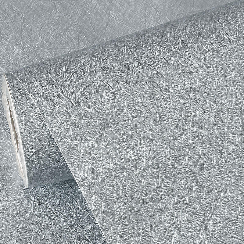 自粘防水防潮卧室客厅装饰温馨背景墙贴房间壁z宿舍翻新贴纸 蚕丝银灰