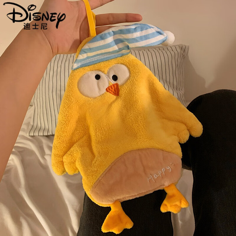 迪士尼(disney)可爱小鸡擦手巾挂式卫生间吸水速干厨房抹布卡通儿童
