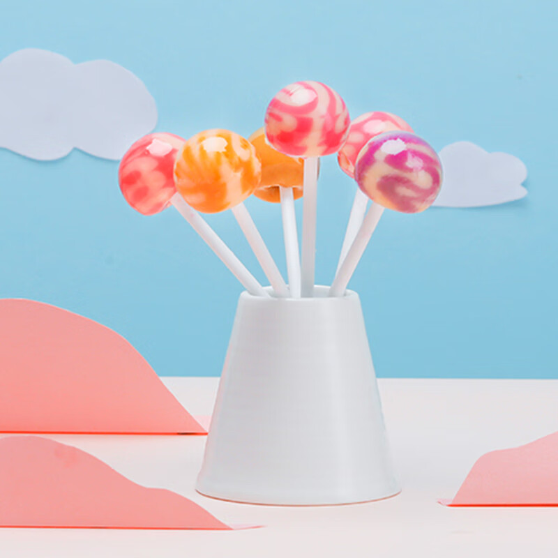 阿尔卑斯棒棒糖混合口味 独立包装25支休闲儿童零食维生素C糖果 76支单独装（混合口味）