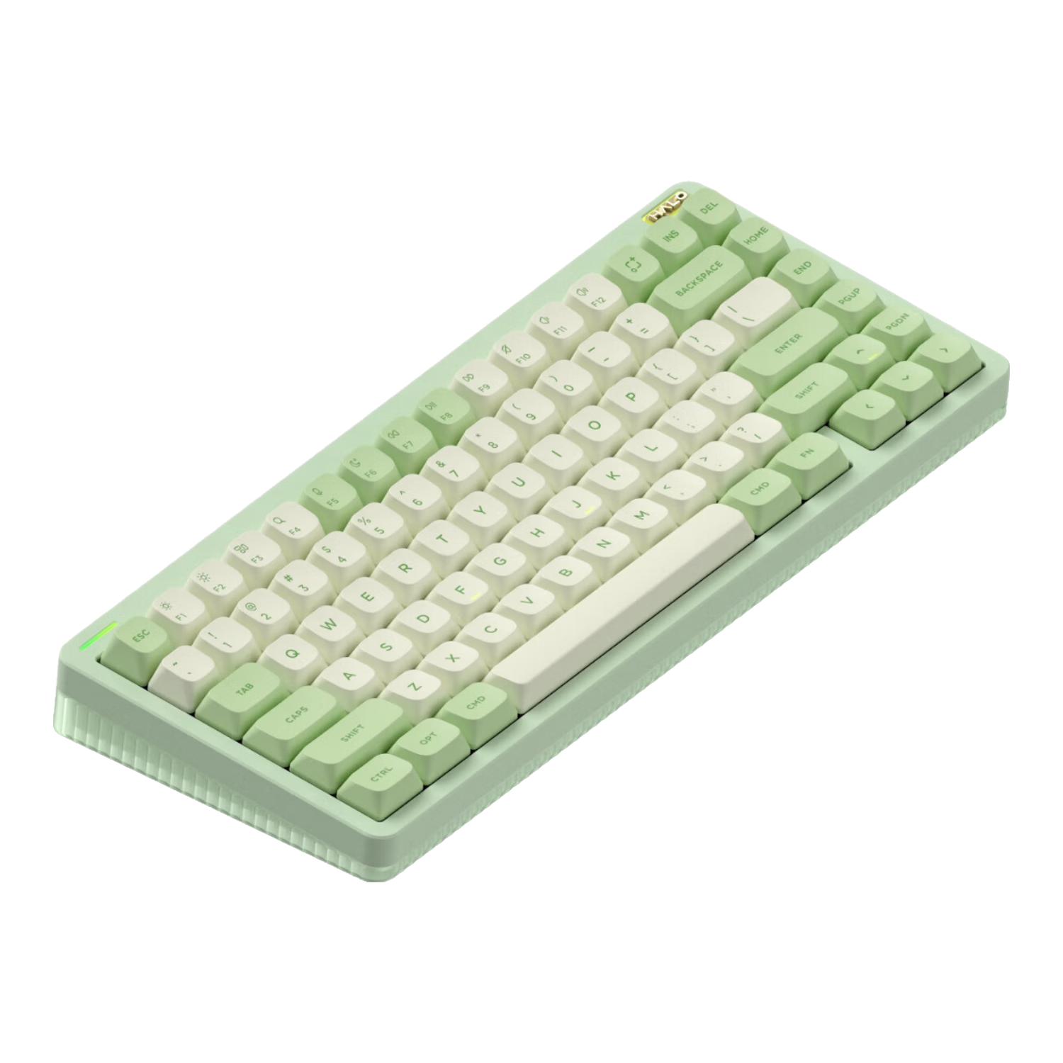 NuPhy Halo75 V2客制化机械键盘 无线三模Gasket电竞游戏办公专用键盘 人体工学多功能RGB热插拔83键 莫吉托 树莓轴（线性轴/46gf） 83键