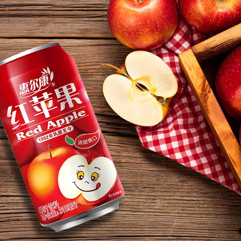 惠尔康饮料红清爽310ml罐装整箱清甜爽口小时候味道
