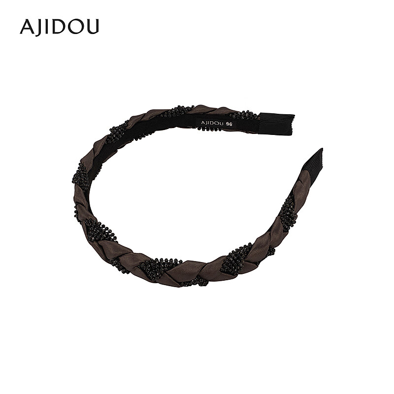 AJIDOU生日礼物阿吉豆发箍女简约休闲款头饰女神专柜同款宽发箍发饰 军绿 1个