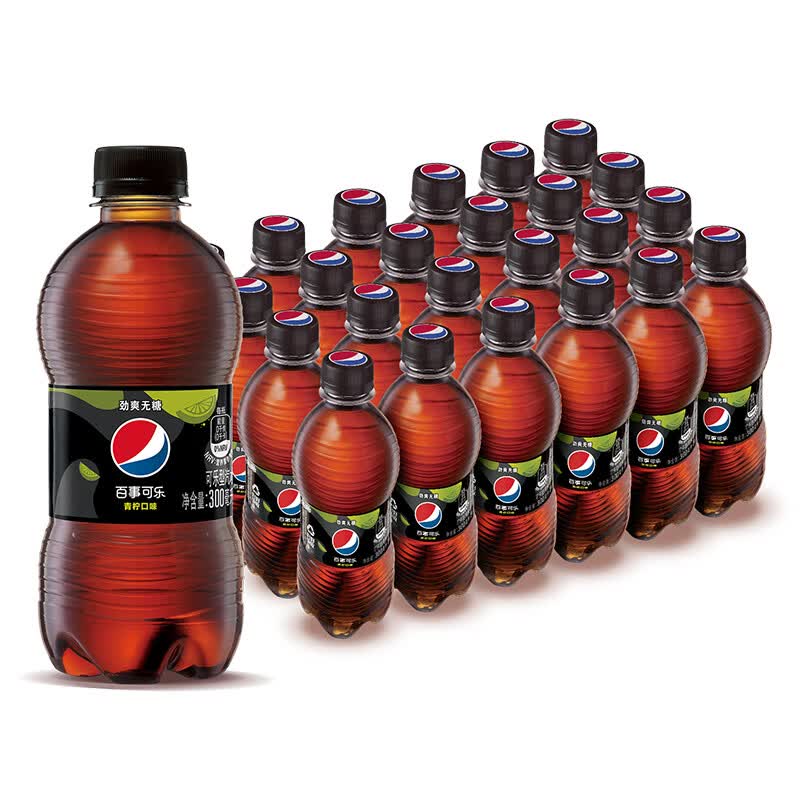 百事可乐 无糖 Pepsi 碳酸饮料 青柠味 汽水 300ml*24 饮料整箱 百事出品使用感如何?