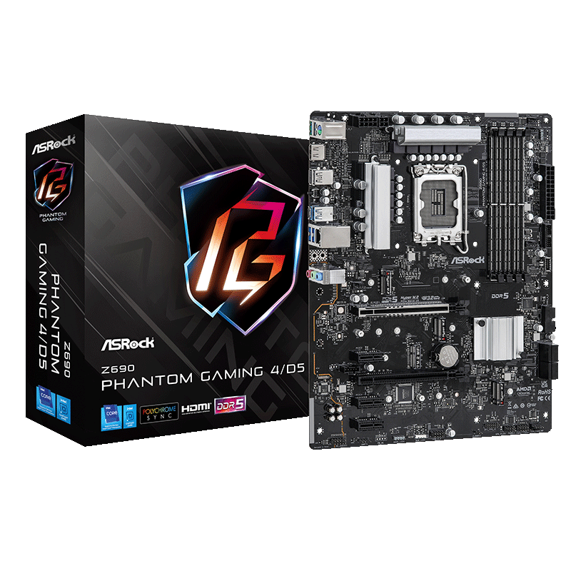 华擎 (ASRock) Z690 Phantom Gaming 4/D5 幻影电竞 主板支持 DDR5 CPU12600K/12900K（IntelZ690/LGA1700）100030497468