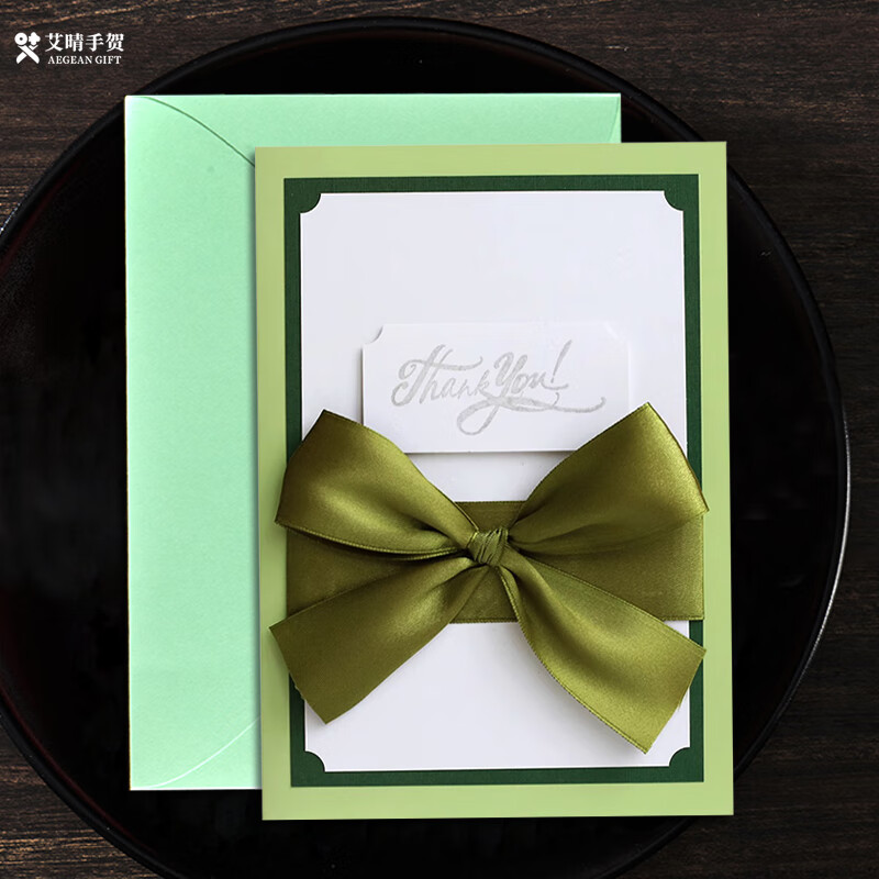 艾晴手贺蝴蝶结贺卡员工生日结婚礼物母亲节妈妈高级感谢定制宝宝女孩