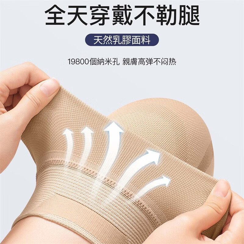 韩泊莉（HANBOLI）美妆工具 夏季护膝超薄透气隐形无痕空调保暖护膝保护膝盖腿套 颜色随机 3对装