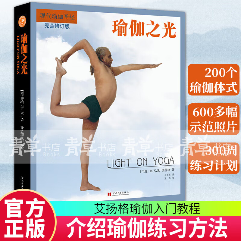 正版 艾扬格瑜伽之光 正版艾扬格(升级修订版) 现代瑜伽创始人 艾扬格瑜伽入门教程 瑜伽教练和练习者