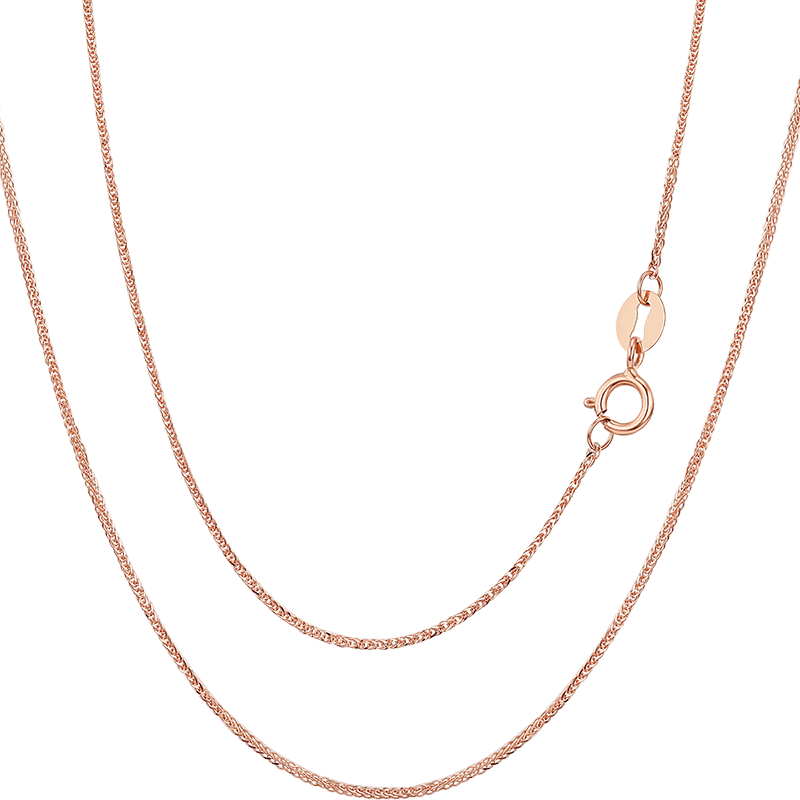 潮宏基 肖邦鏈18K金項(xiàng)鏈女士彩金素鏈金鏈子送女友生日禮物 F 白18K-鏈約42cm或45cm