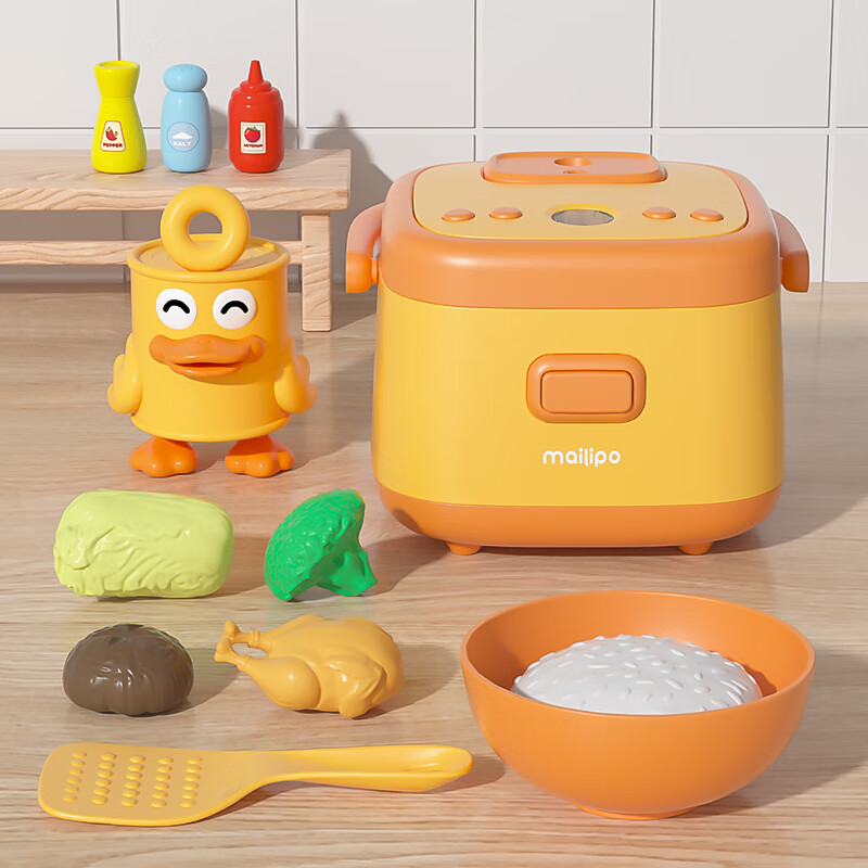 宝儿童厨房过家家玩具3一6岁男女孩仿真做饭煮饭厨具宝宝礼物 电饭煲