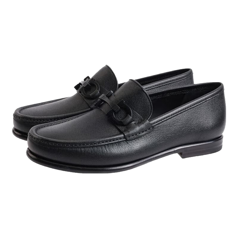 菲拉格慕（Ferragamo）奢侈品男装男士牛皮商务正装皮鞋 节日礼物保税仓发 02A879688525 黑色 41 =7/UK