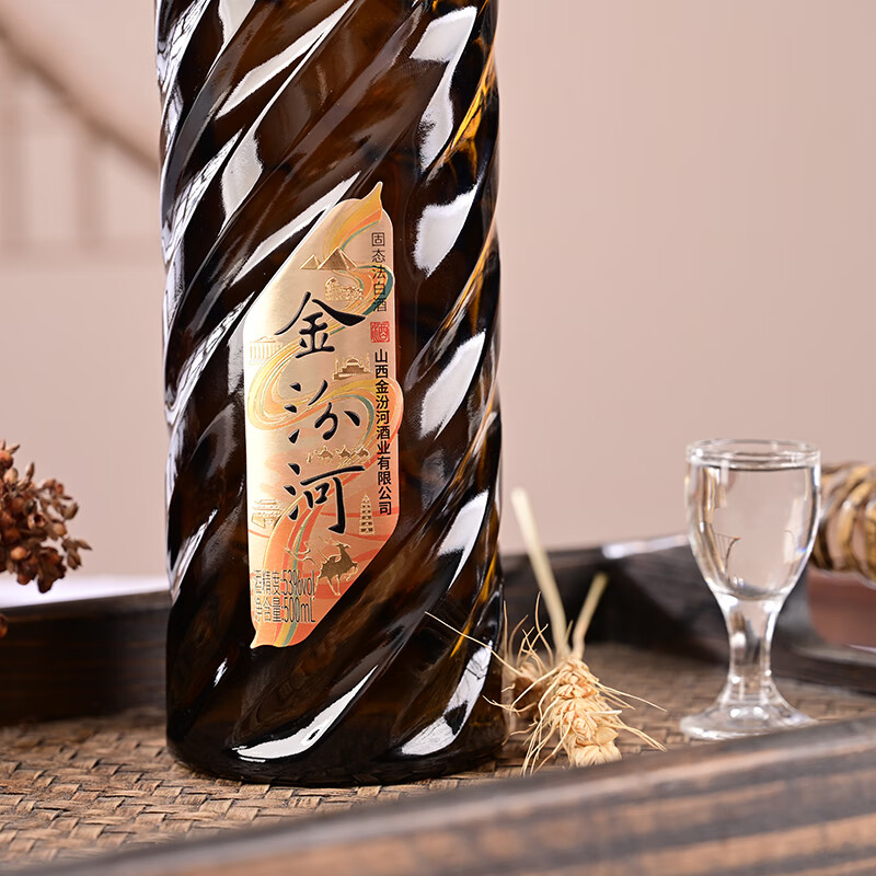 金汾河丝路传奇 53度 500ml 清香型白酒 收藏自饮宴请送礼年货节 光瓶酒 53度 500mL 1瓶 单瓶光瓶装 53度