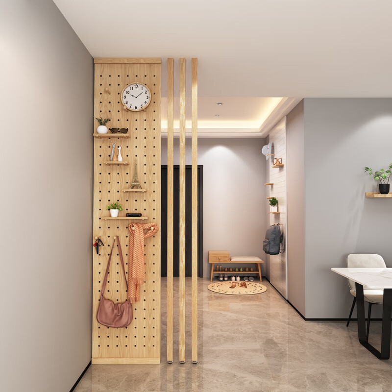 置物架卫生间遮挡木质立柱洞洞板隔断 定制产品(具体价格咨询客服)